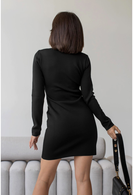 Черное платье с золотыми пуговицами — 413939. Maritel. Изображенние 2 Черное платье с золотыми пуговицами — 413939. Maritel. Изображенние 2