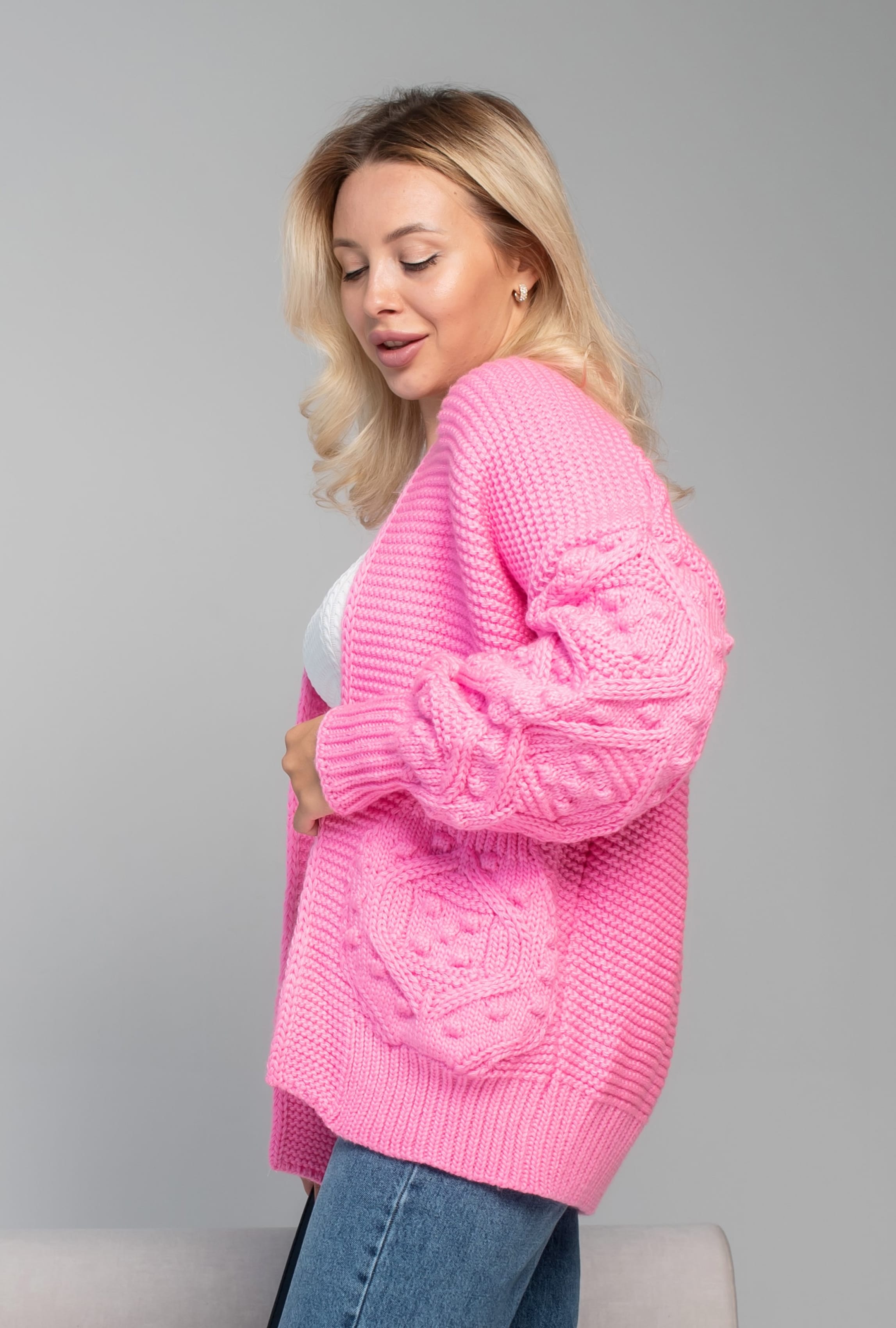 Рожевий кардиган — 598464. Maritel. Зображення 1 Рожевий кардиган — 598464. Maritel. Зображення 1