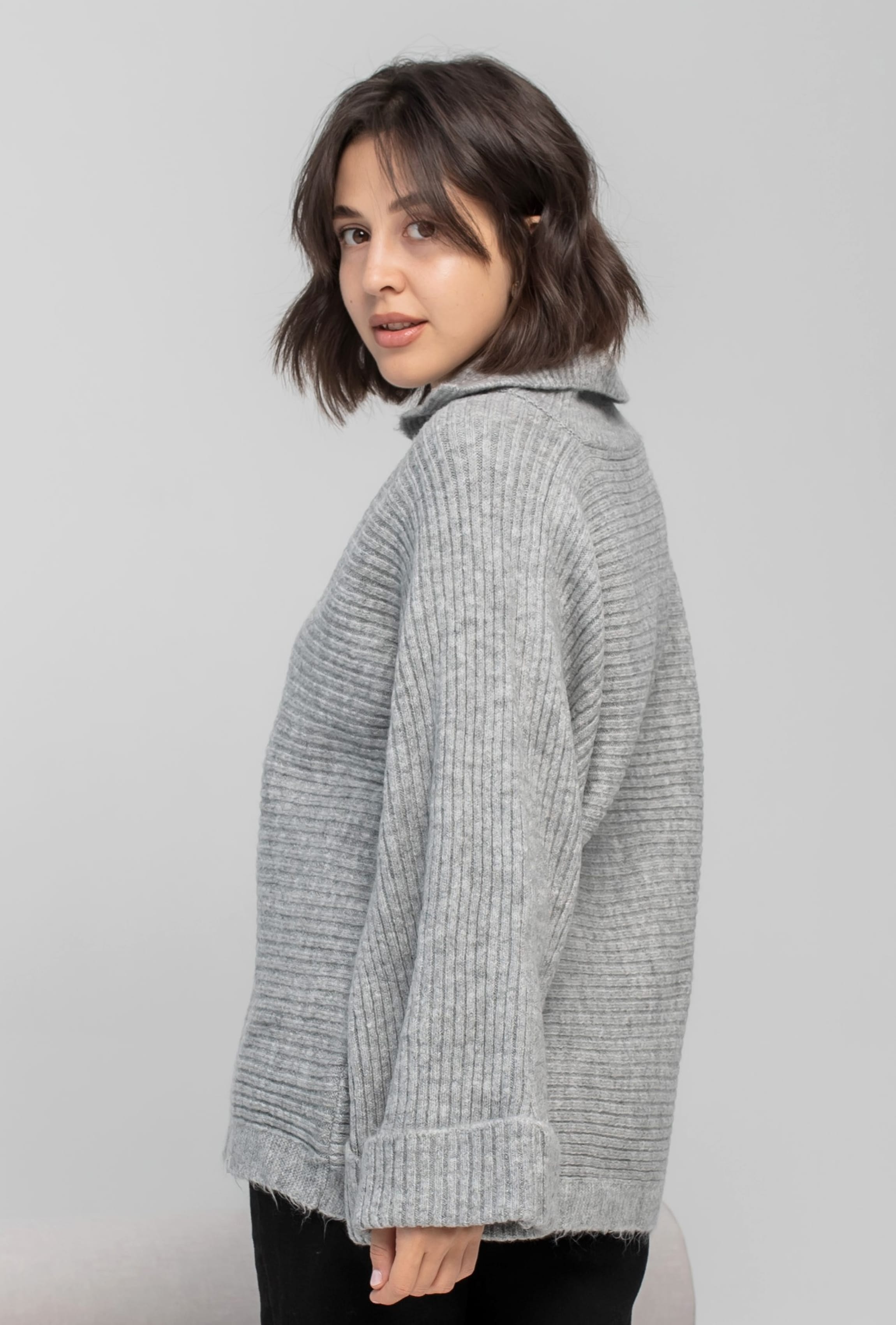 Сірий светр поло —  186593. Maritel. Зображення 1