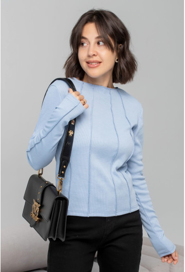 Блакитний лонгслів з відстрочкою 2023 . Maritel. Зображення 5