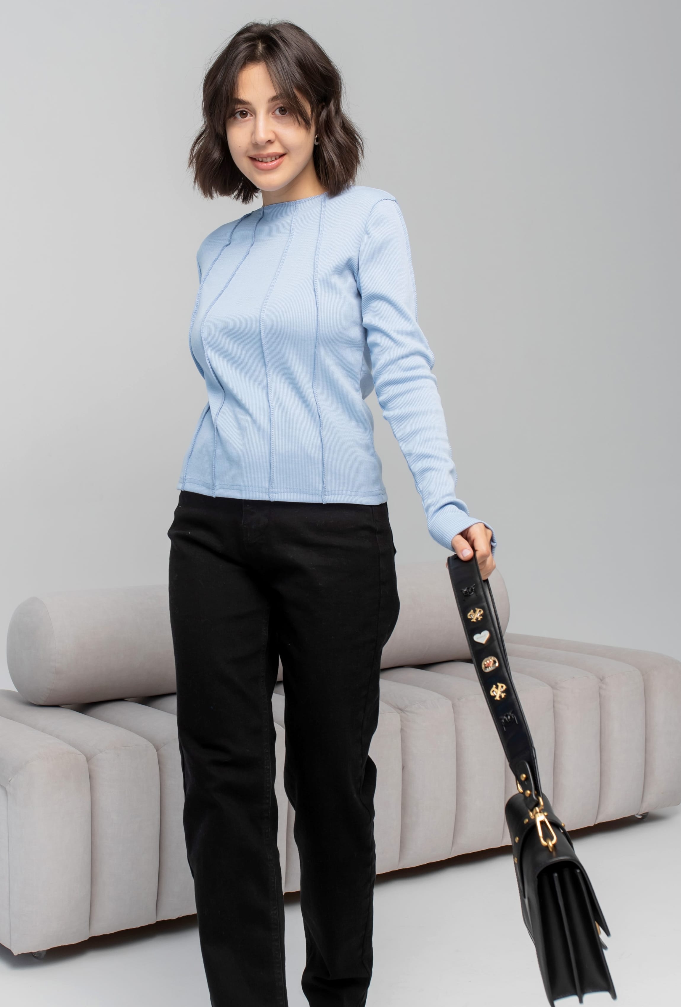 Блакитний лонгслів з відстрочкою 2023  —  610197. Maritel. Зображення 4