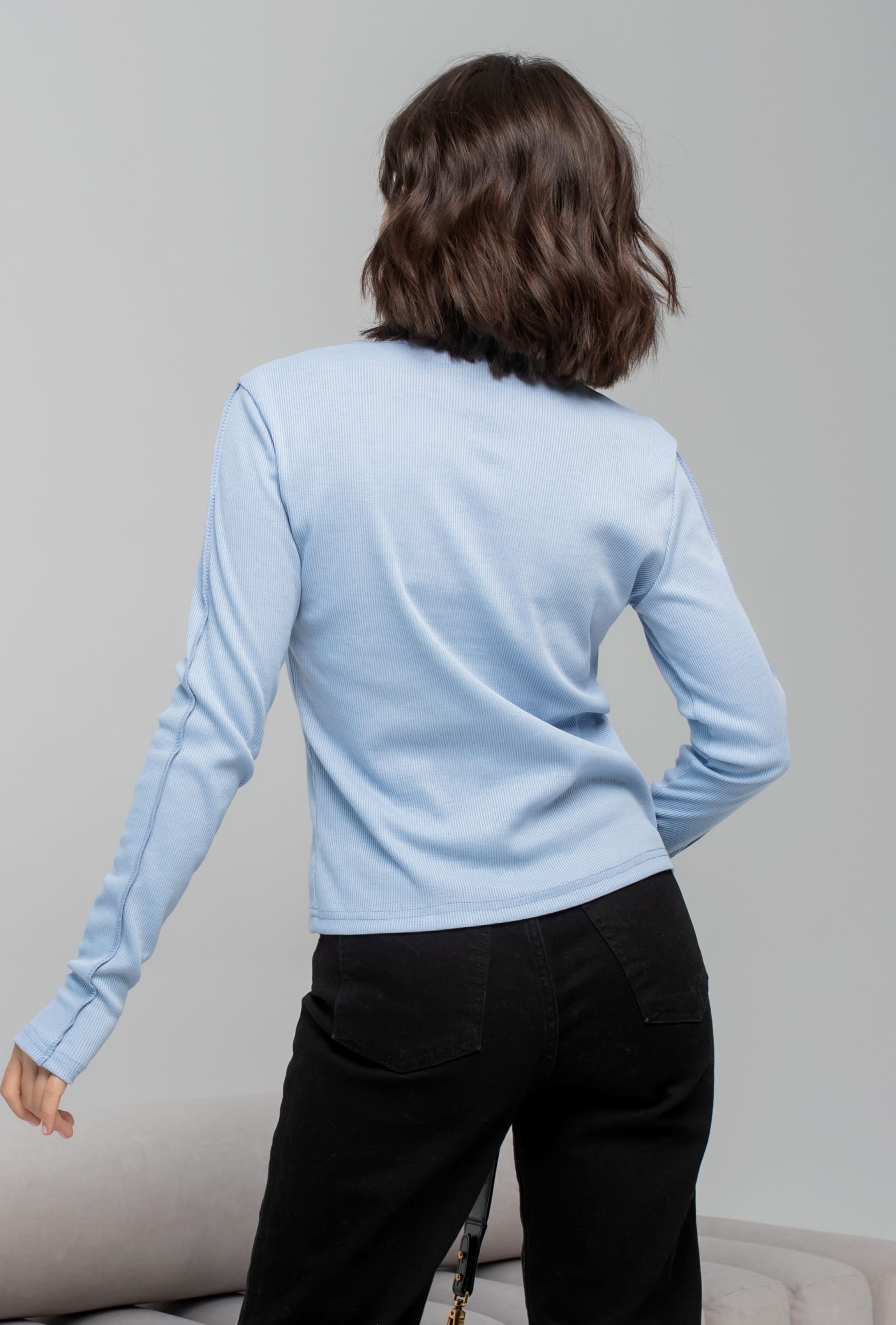 Блакитний лонгслів з відстрочкою 2023  —  610197. Maritel. Зображення 1