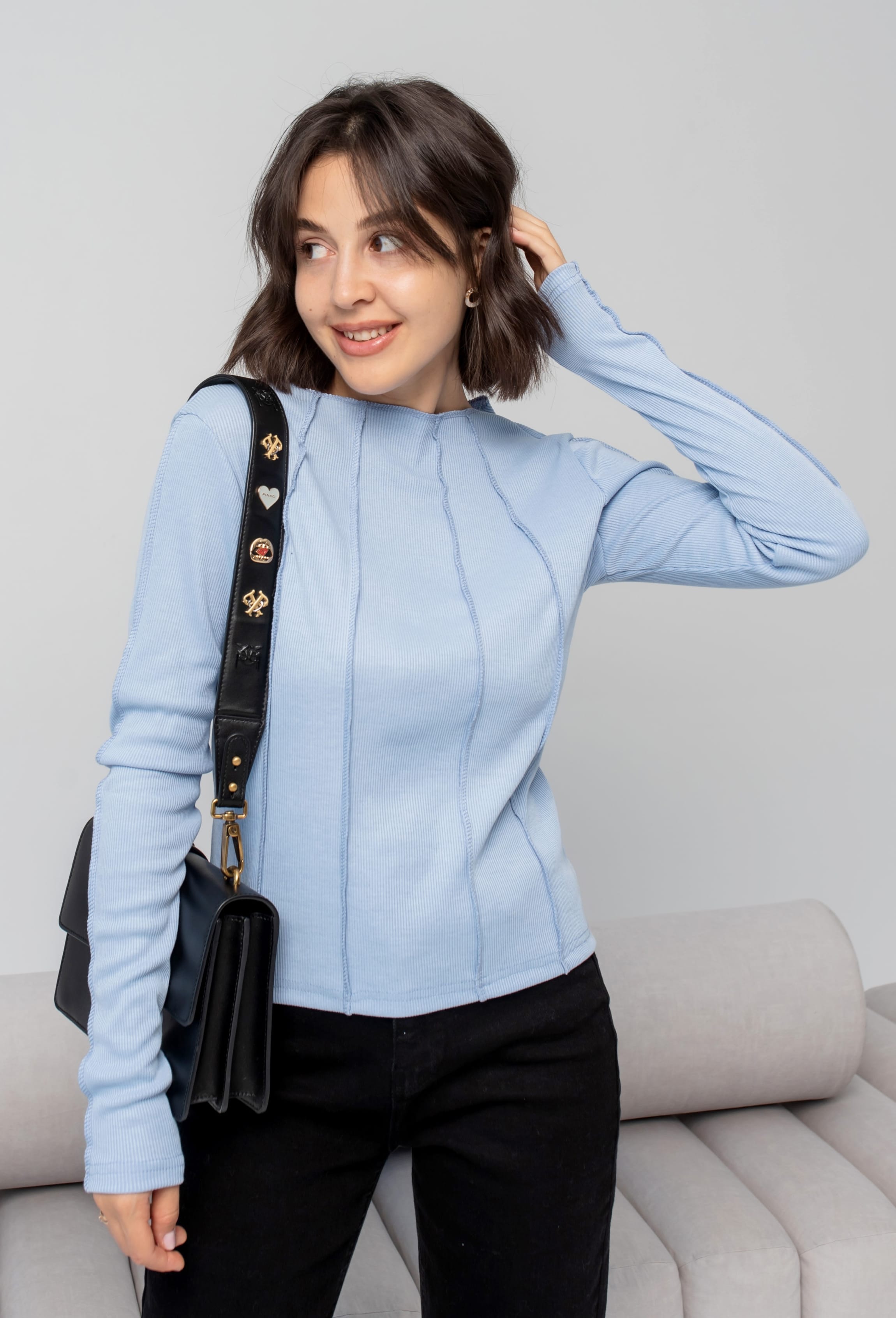 Блакитний лонгслів з відстрочкою 2023  —  610197. Maritel. Зображення 3