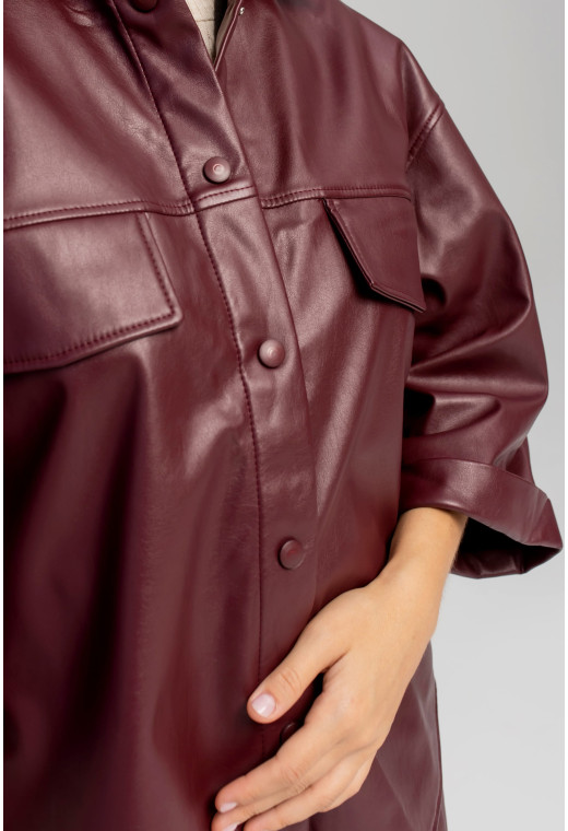 Бордовий костюм з екошкіри — 633987. Maritel. Зображення 4 Бордовий костюм з екошкіри — 633987. Maritel. Зображення 4