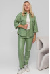 Фисташковый костюм с экокожи — 216853. Maritel Фисташковый костюм с экокожи — 216853. Maritel
