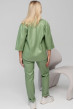 Фисташковый костюм с экокожи — 216853. Maritel. Изображенние 3 Фисташковый костюм с экокожи — 216853. Maritel. Изображенние 3