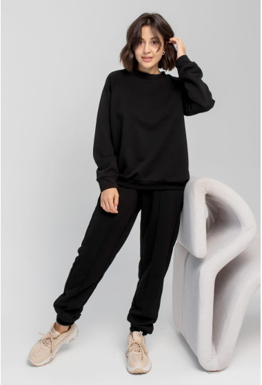 Черный спортивный костюм с отстрочкой. Maritel. Изображенние 12