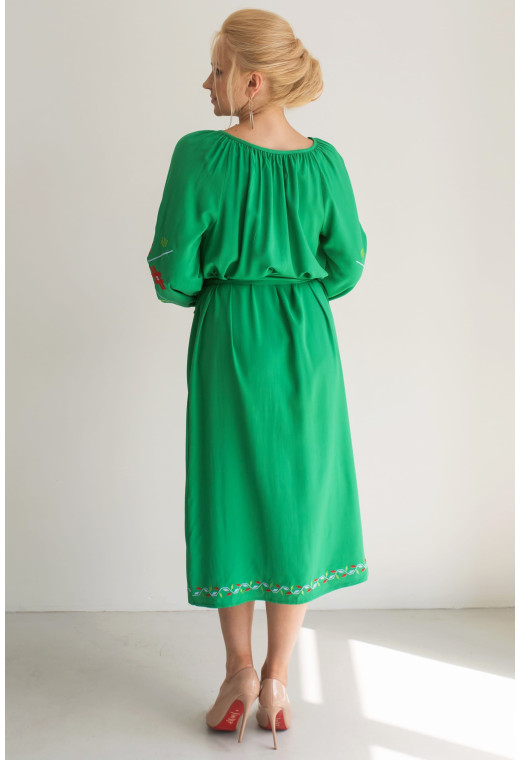 Зелена сукня Україна з вишивкою — 554231. Maritel. Зображення 1 Зелена сукня Україна з вишивкою — 554231. Maritel. Зображення 1