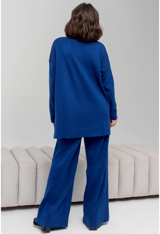 Синий вязаный костюм с туникой — 265773. Maritel. Изображенние 2 Синий вязаный костюм с туникой — 265773. Maritel. Изображенние 2