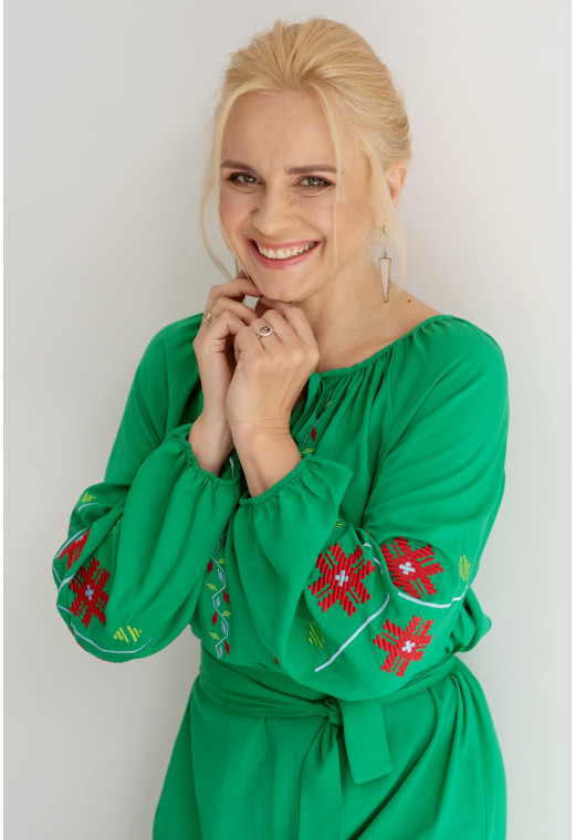 Зелена сукня Україна з вишивкою — 554231. Maritel. Зображення 3 Зелена сукня Україна з вишивкою — 554231. Maritel. Зображення 3