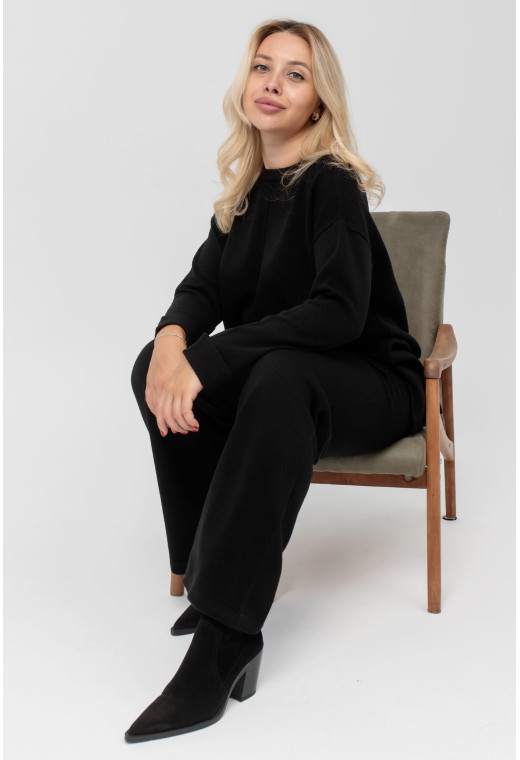 Черный вязаный костюм с туникой — 839487. Maritel. Изображенние 4 Черный вязаный костюм с туникой — 839487. Maritel. Изображенние 4