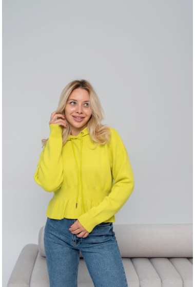 Кофта з баскою лайм. Maritel. Зображення 4