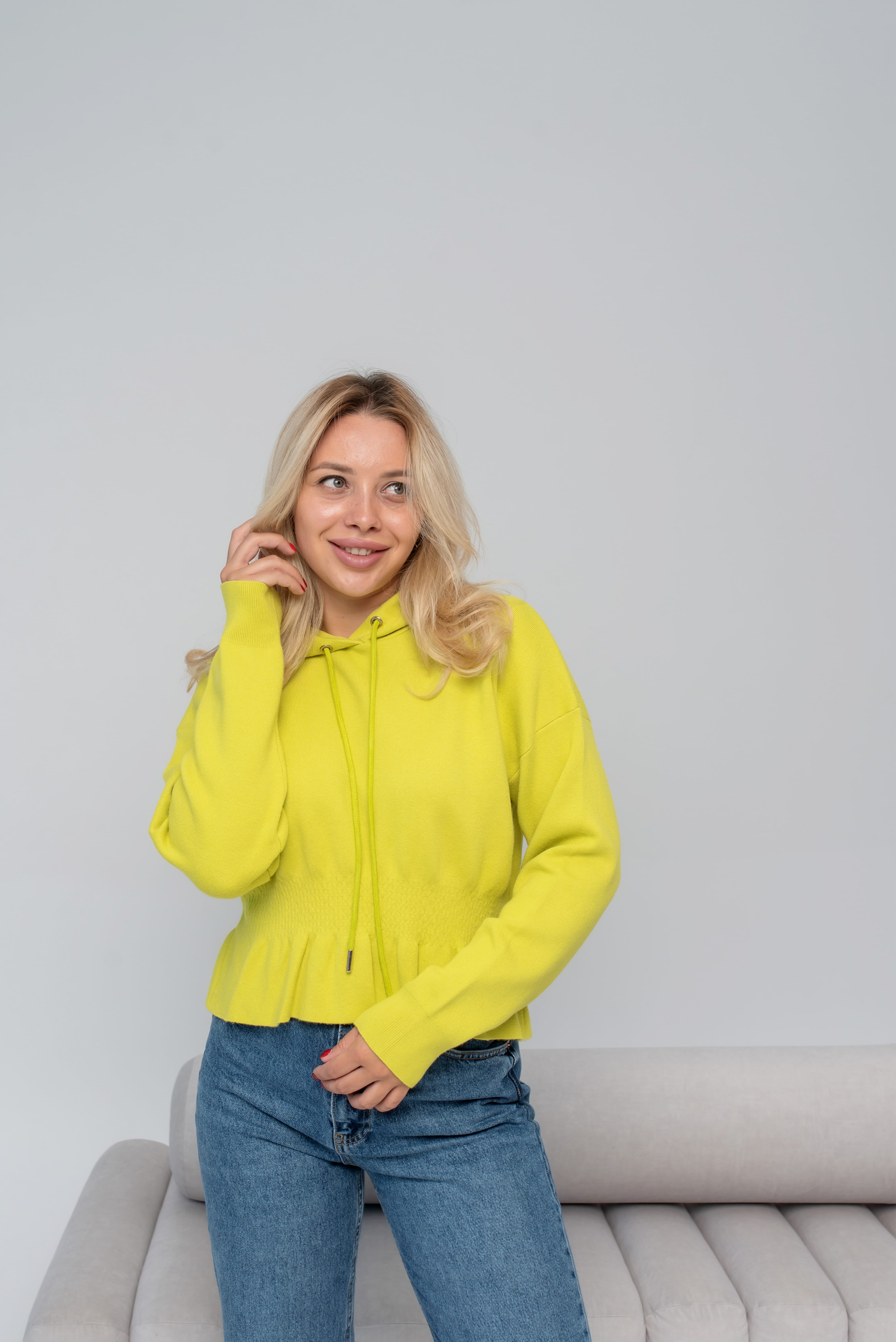 Кофта з баскою лайм —  852930. Maritel