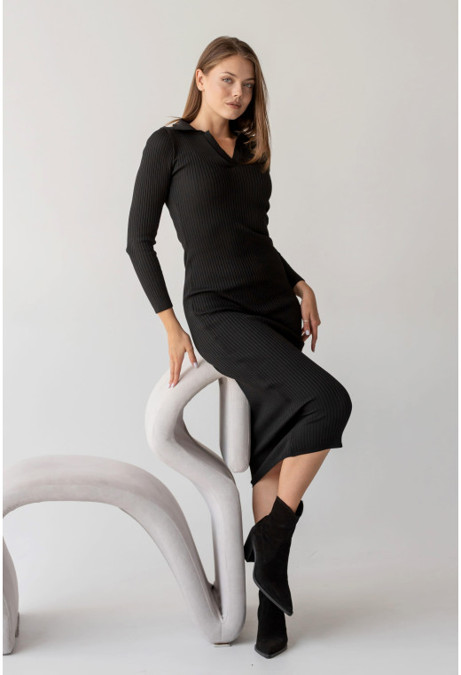 Черное платье поло — 986995. Maritel. Изображенние 1 Черное платье поло — 986995. Maritel. Изображенние 1