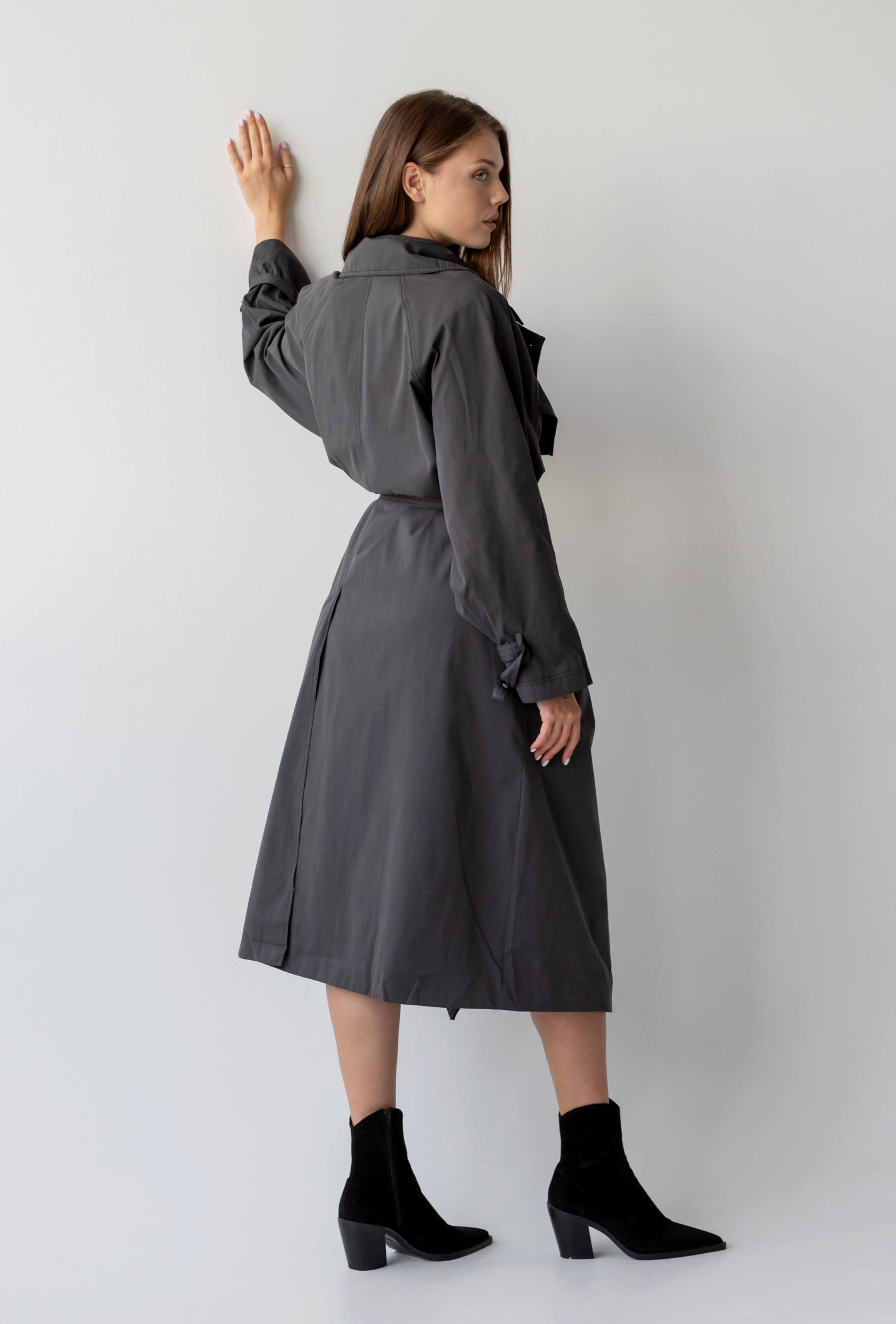 Графитовый тренч удлиненный —  742793. Maritel. Изображенние 5