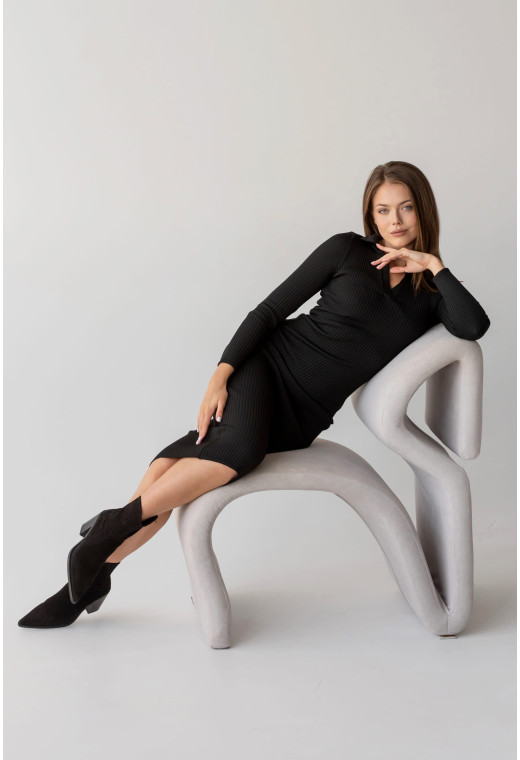 Черное платье поло — 986995. Maritel. Изображенние 3 Черное платье поло — 986995. Maritel. Изображенние 3