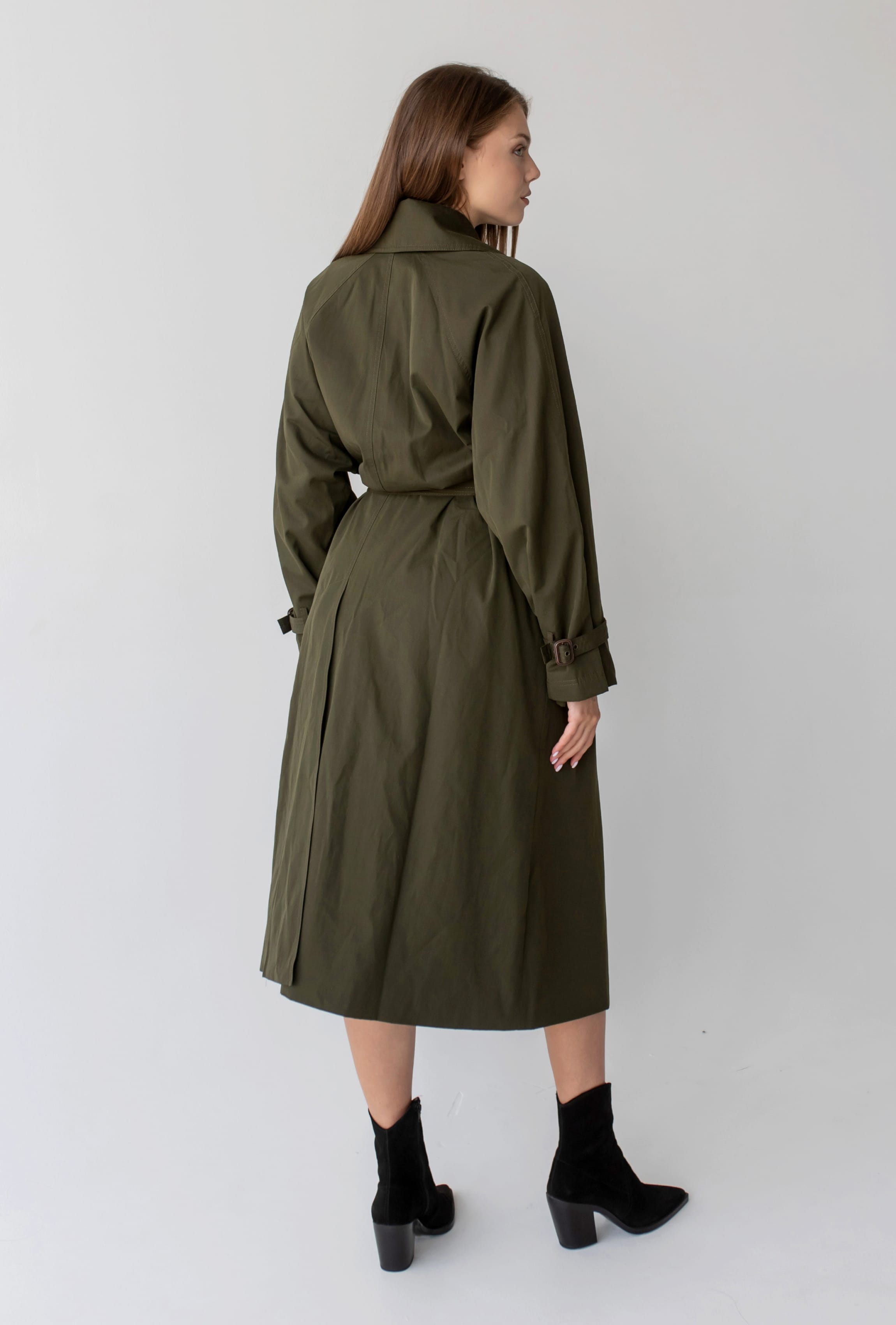 Подовжений тренч хакі  —  625178. Maritel. Зображення 2