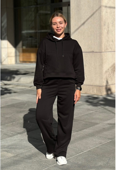 Черный костюм петля с укороченной кофтой. Maritel. Изображенние 4