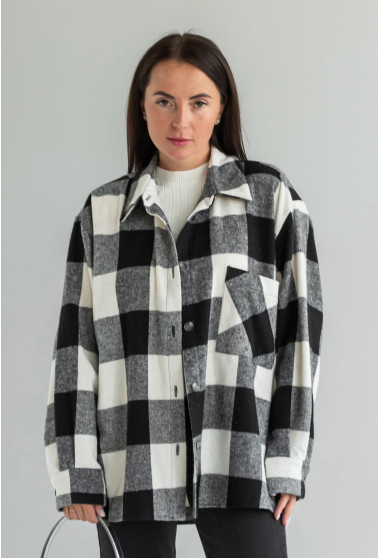 Сіра сорочка тепла в клітинку. Maritel. Зображення 7