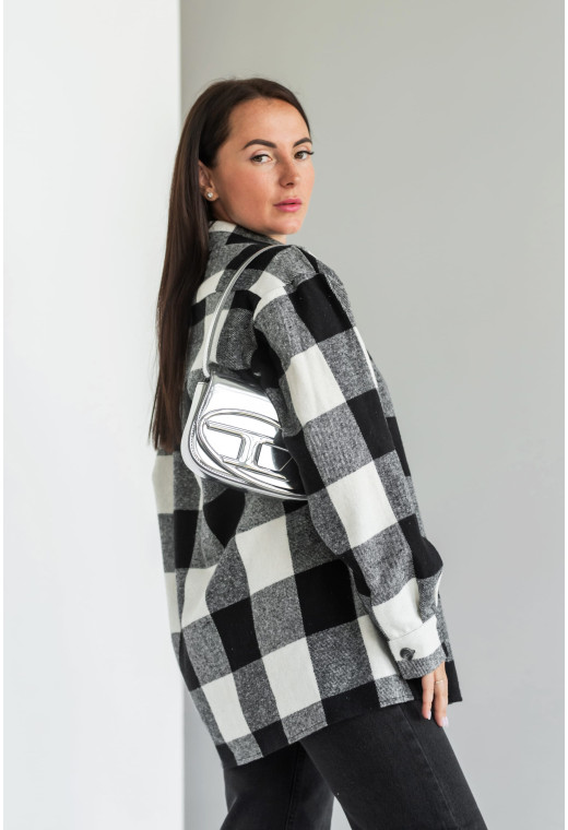 Сіра сорочка тепла в клітинку. Maritel. Зображення 1 Сіра сорочка тепла в клітинку. Maritel. Зображення 1