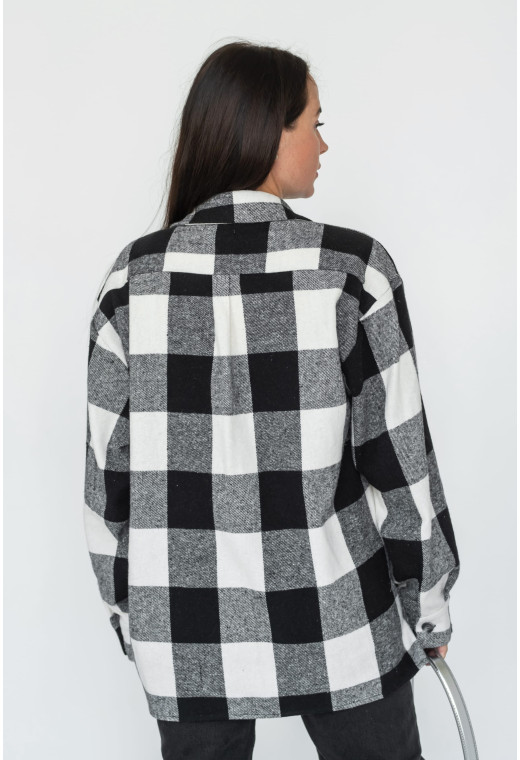 Сіра сорочка тепла в клітинку. Maritel. Зображення 2 Сіра сорочка тепла в клітинку. Maritel. Зображення 2