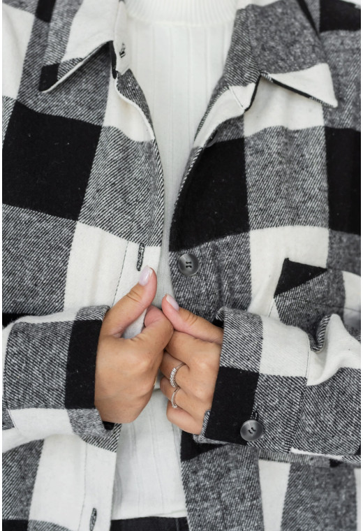 Сіра сорочка тепла в клітинку. Maritel. Зображення 3 Сіра сорочка тепла в клітинку. Maritel. Зображення 3