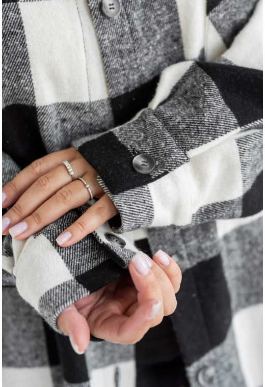 Сіра сорочка тепла в клітинку. Maritel. Зображення 4 Сіра сорочка тепла в клітинку. Maritel. Зображення 4