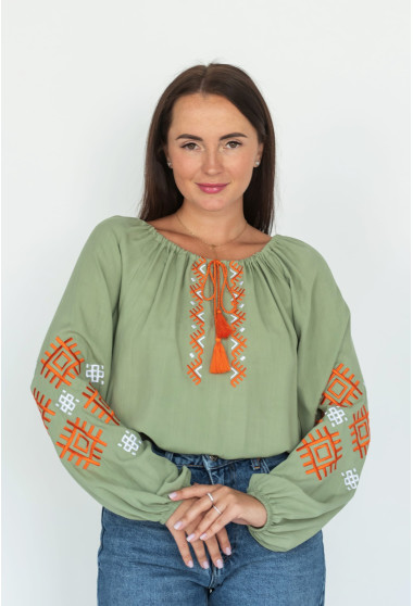 Оливковая вышиванка. Maritel. Изображенние 2
