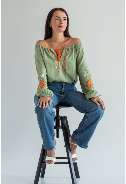 Оливковая вышиванка — 569538. Maritel. Изображенние 5 Оливковая вышиванка — 569538. Maritel. Изображенние 5