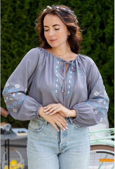 Серая вишиванка Украина. Maritel. Изображенние 7