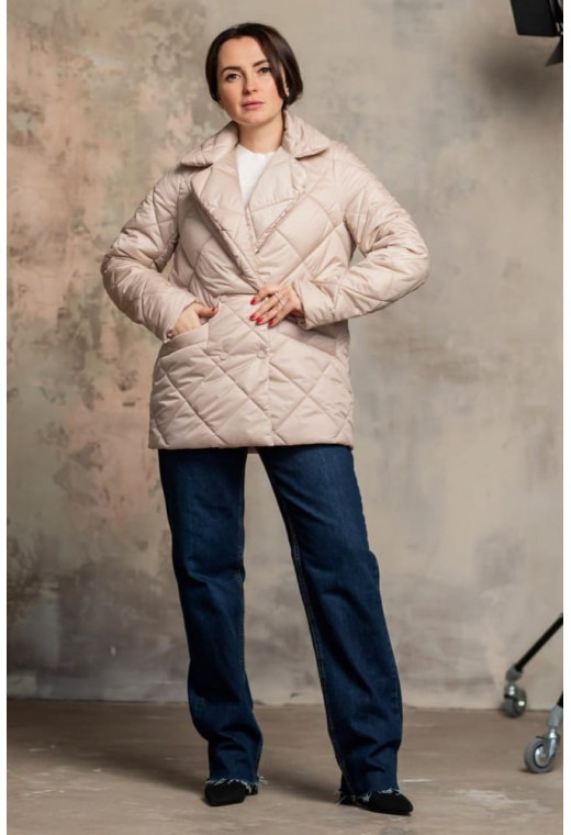 Бежевая куртка классика — 516088. Maritel. Изображенние 1 Бежевая куртка классика — 516088. Maritel. Изображенние 1