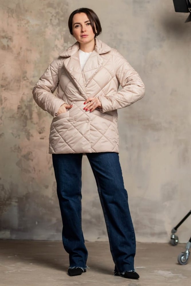 Бежевая куртка классика — 516088. Maritel. Изображенние 1 Бежевая куртка классика — 516088. Maritel. Изображенние 1