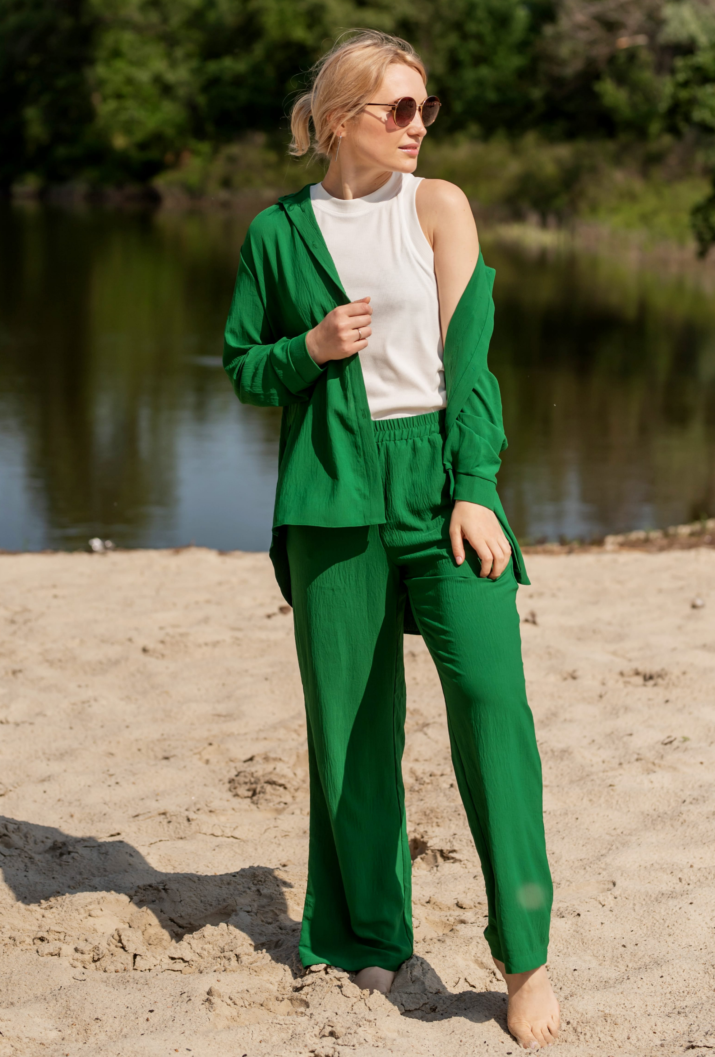 Темно-зеленый костюм жатка — 515468. Maritel. Изображенние 1 Темно-зеленый костюм жатка — 515468. Maritel. Изображенние 1