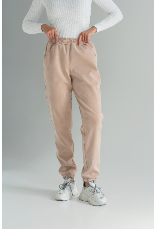 Бежевые штаны джогеры — 721179. Maritel. Изображенние 1 Бежевые штаны джогеры — 721179. Maritel. Изображенние 1