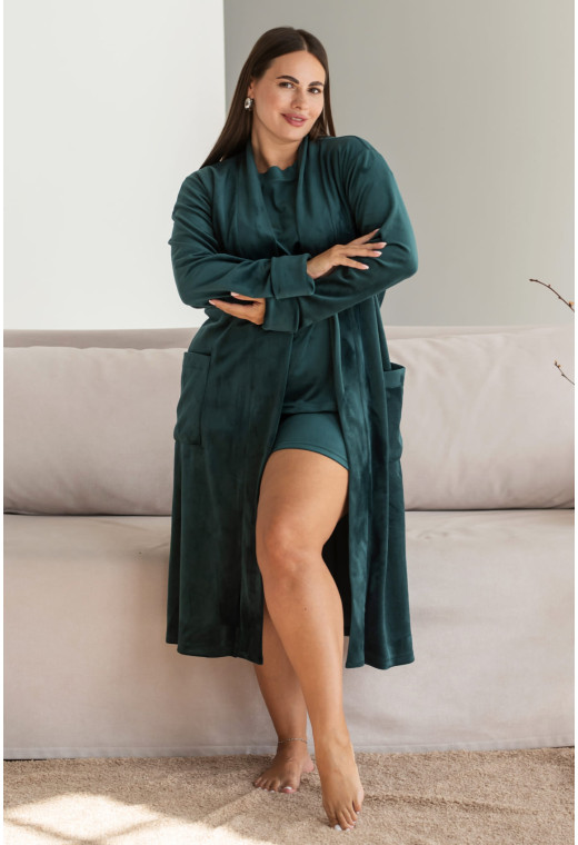 Изумрудный велюровый халат — 887168. Maritel. Изображенние 2 Изумрудный велюровый халат — 887168. Maritel. Изображенние 2