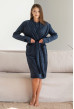 Темно-синий велюровый халат — 823797. Maritel Темно-синий велюровый халат — 823797. Maritel