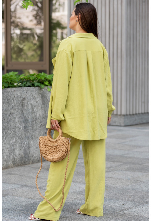 Оливковый костюм жатка — 764121. Maritel. Изображенние 3 Оливковый костюм жатка — 764121. Maritel. Изображенние 3