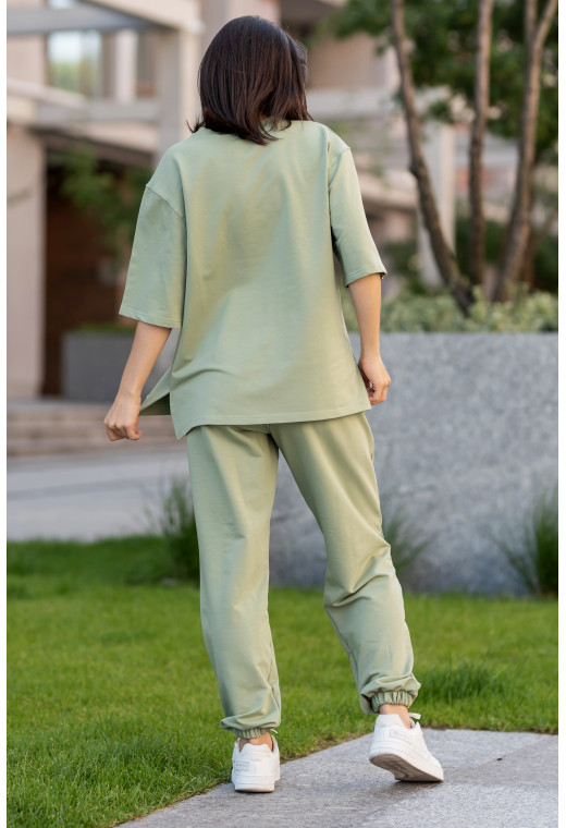 Оливковий костюм двонитка — 859417. Maritel. Зображення 2 Оливковий костюм двонитка — 859417. Maritel. Зображення 2