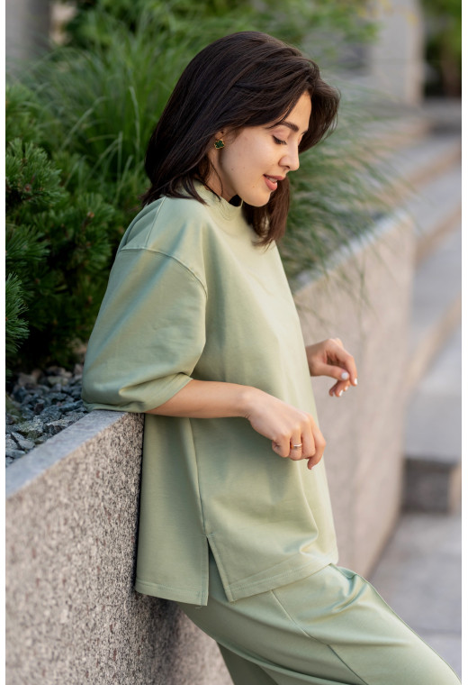 Оливковий костюм двонитка — 859417. Maritel. Зображення 3 Оливковий костюм двонитка — 859417. Maritel. Зображення 3