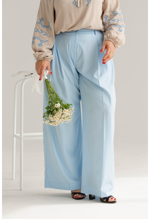 Блакитні штани літні палаццо  —  966519. Maritel. Зображення 2 Блакитні штани літні палаццо  —  966519. Maritel. Зображення 2