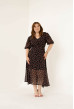 Чорна сукня шифон міді в квітку. Maritel Чорна сукня шифон міді в квітку. Maritel