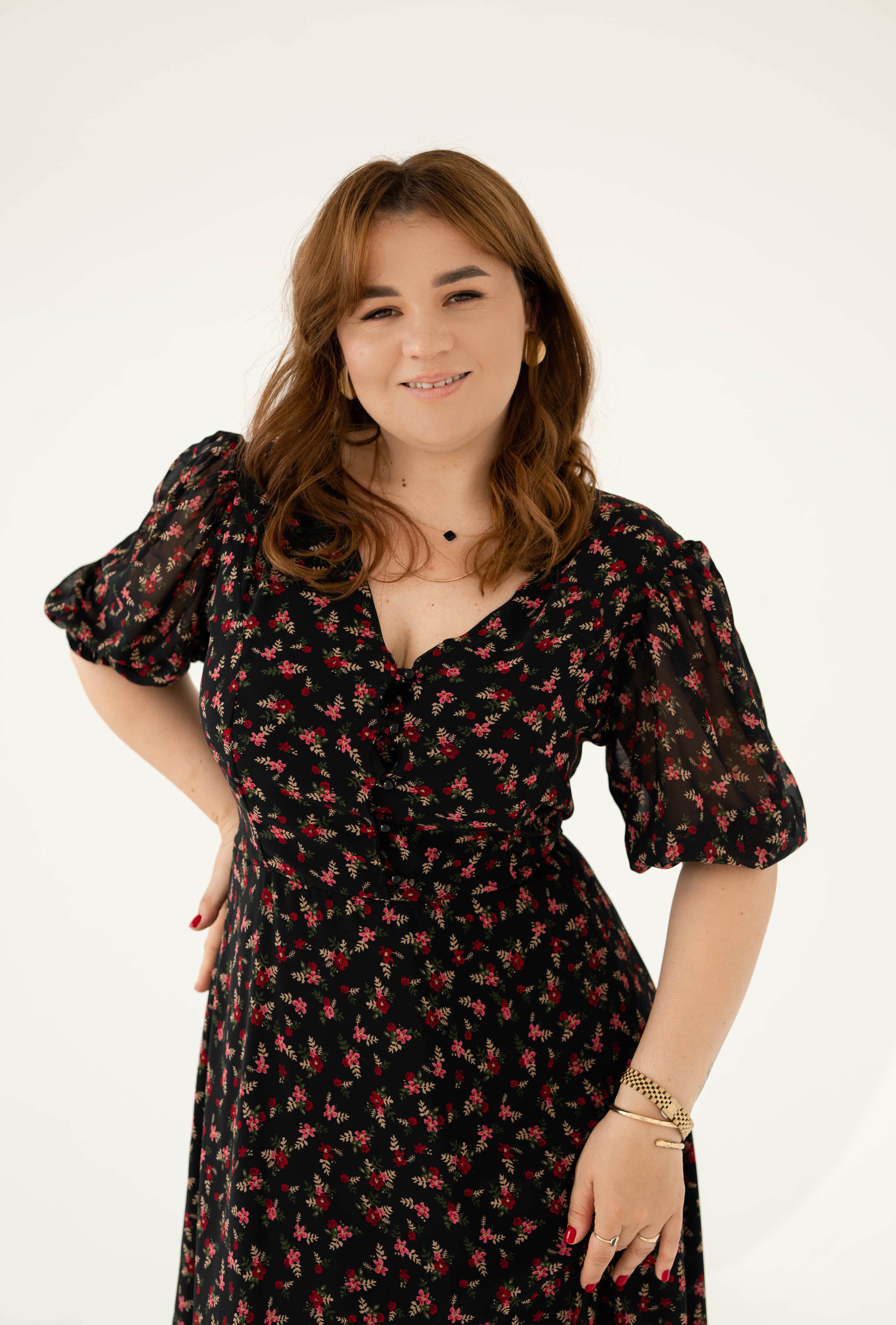 Черное платье  шифон миди в цветок  —  252569. Maritel. Изображенние 2