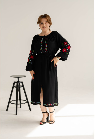  Черное платье Украина с вышивкой . Maritel. Изображенние 8