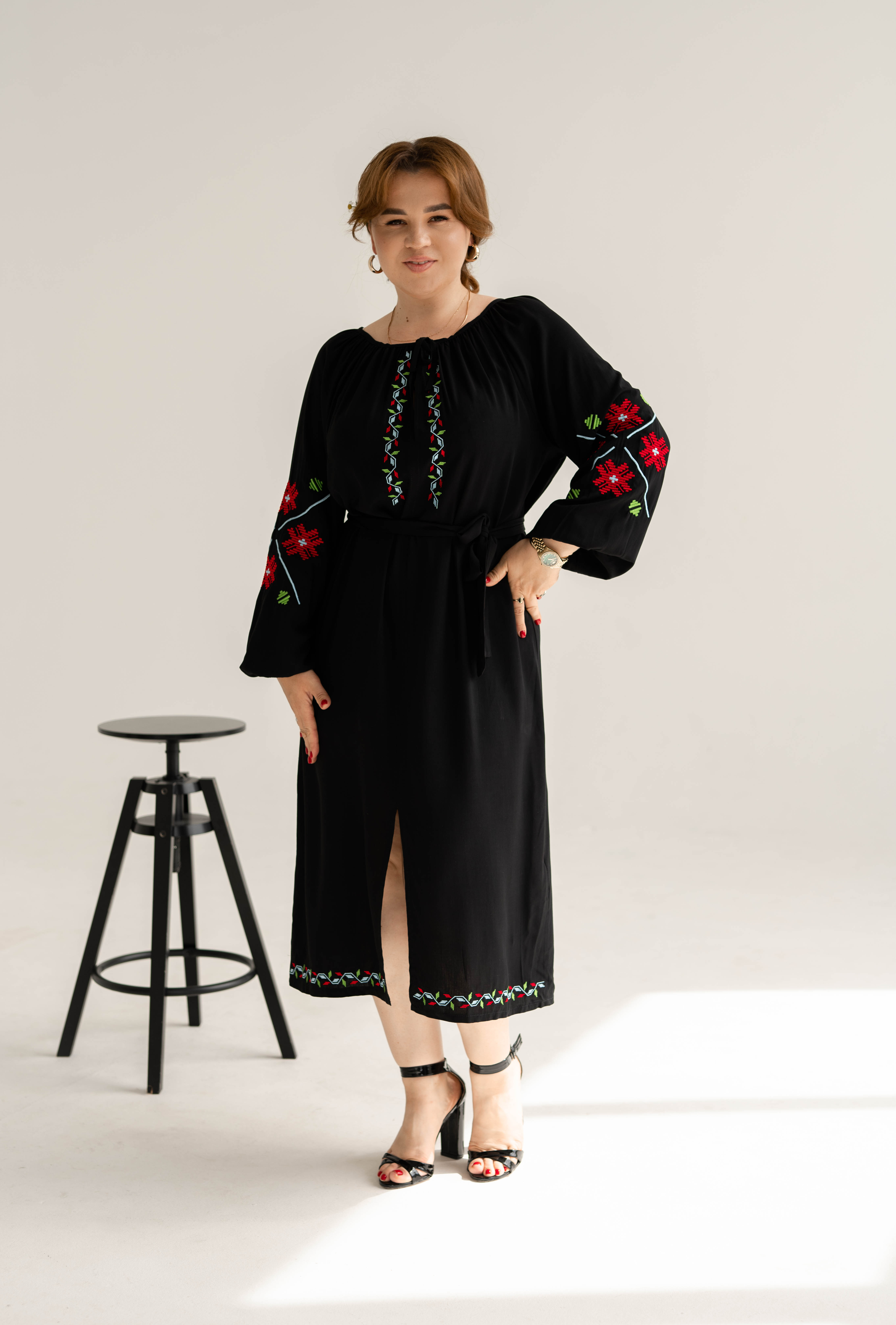 Черное платье Украина с вышивкой - 773435. Maritel  Черное платье Украина с вышивкой - 773435. Maritel