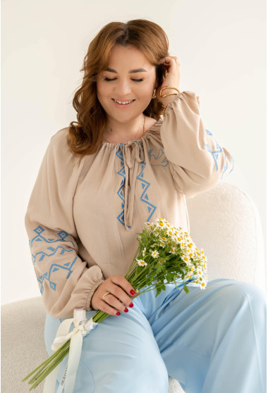 Бежевая вышиванка Украина. Maritel. Изображенние 7