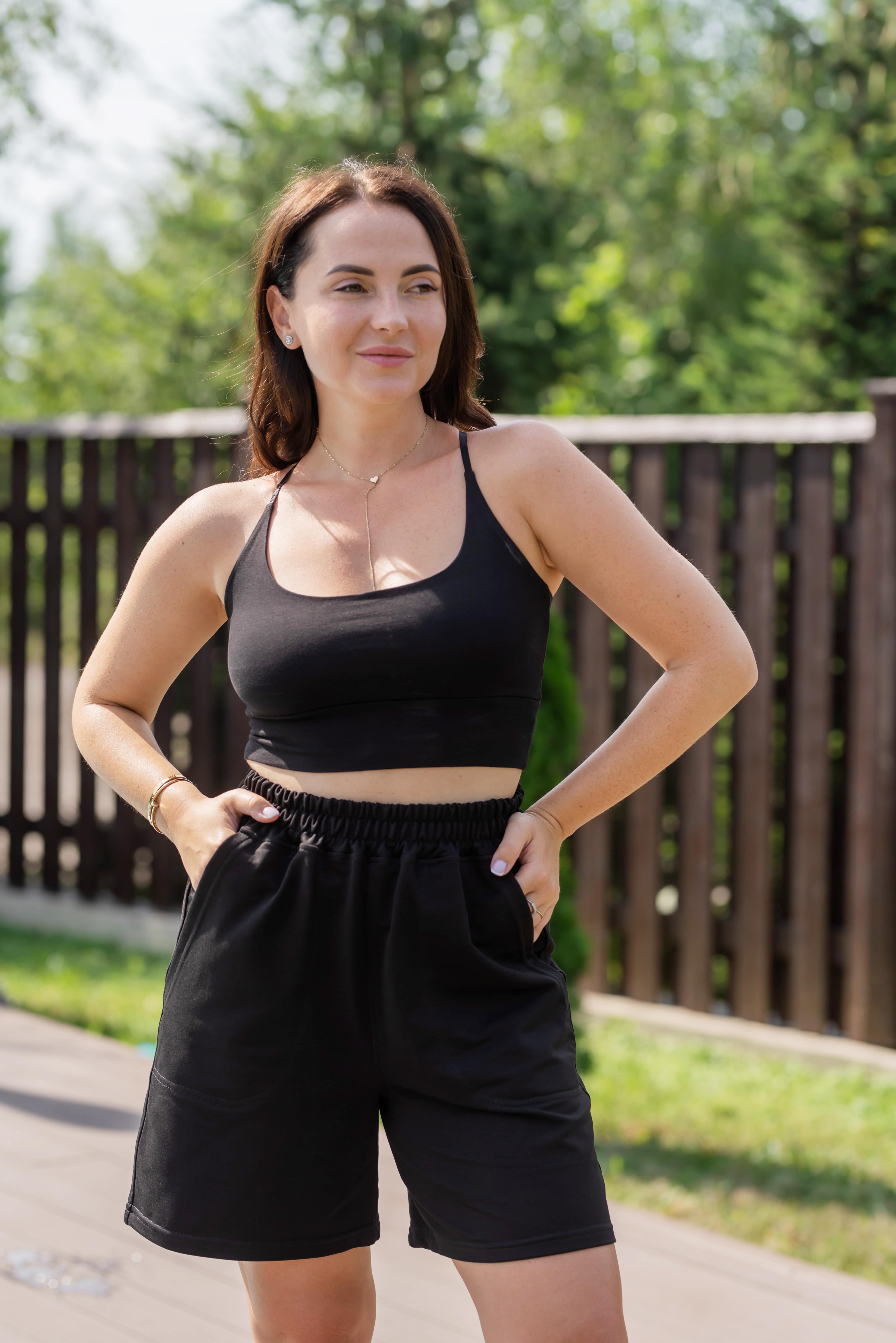 Чорные шорты двухнитка —  962803. Maritel