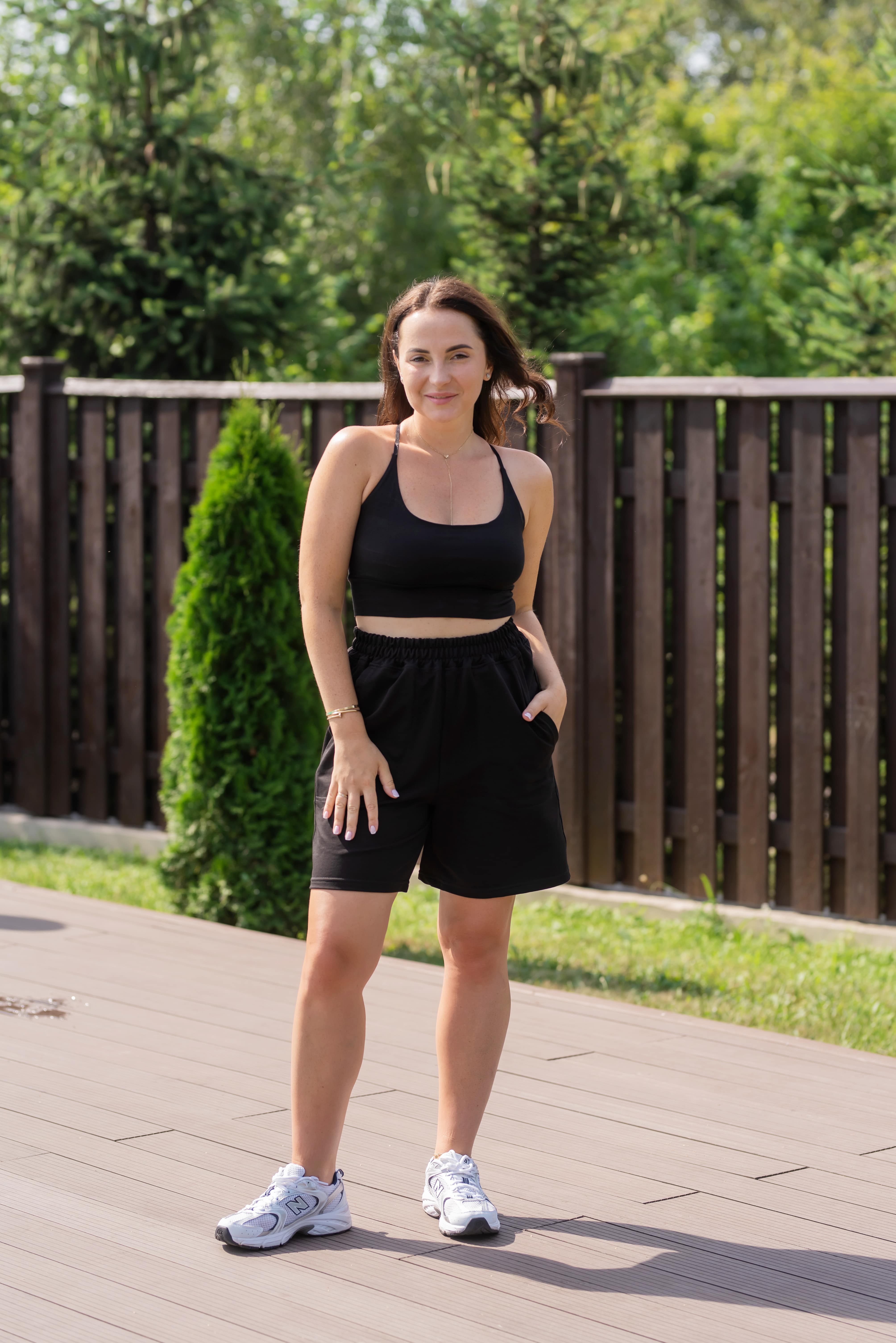 Чорные шорты двухнитка —  962803. Maritel. Изображенние 2