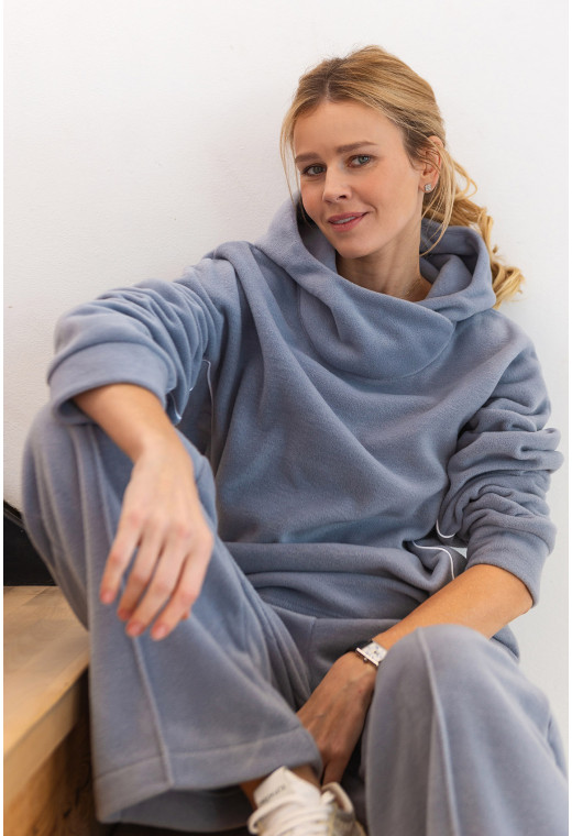 Серый костюм флис с капюшоном. — 241357. Maritel. Изображенние 2 Серый костюм флис с капюшоном. — 241357. Maritel. Изображенние 2