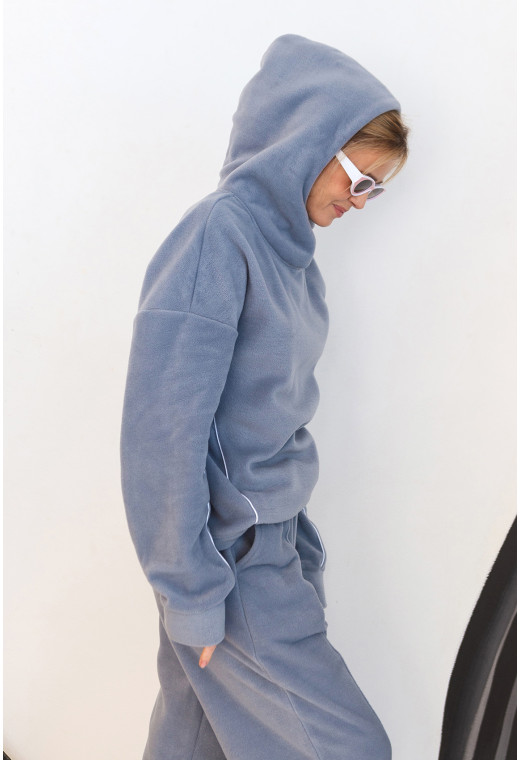 Серый костюм флис с капюшоном. — 241357. Maritel. Изображенние 3 Серый костюм флис с капюшоном. — 241357. Maritel. Изображенние 3