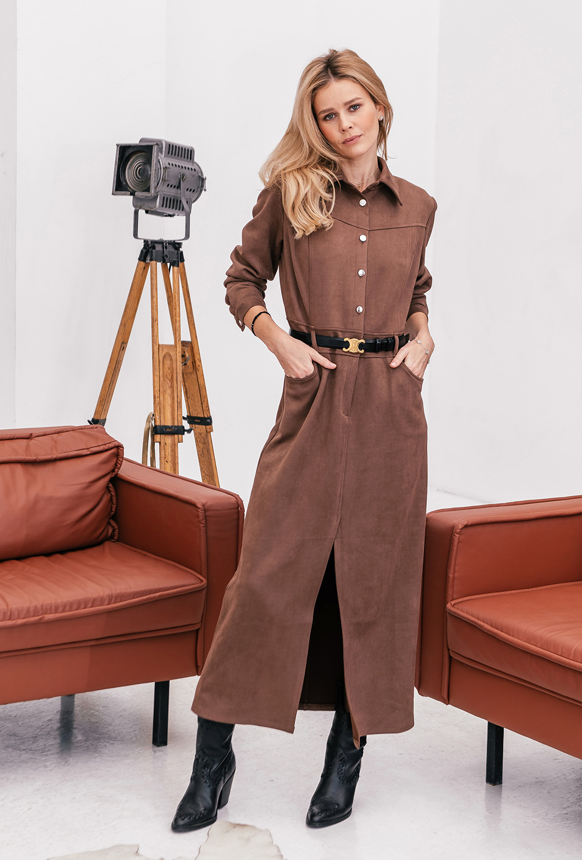 Бежева замшева сукня —  154508. Maritel